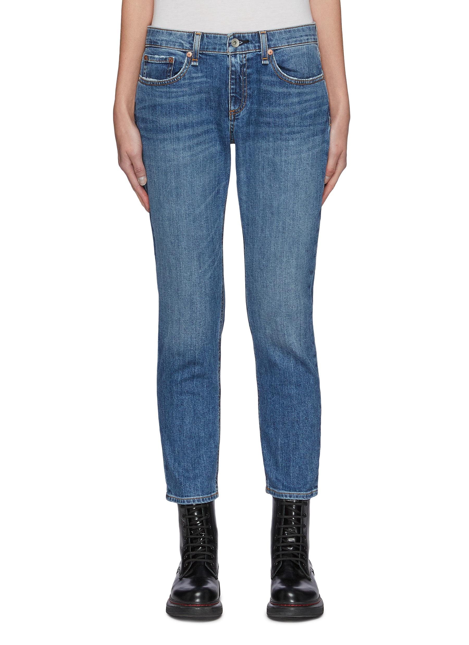 Rag & Bone Dre Low Rise Slim Boyfriend In Blue