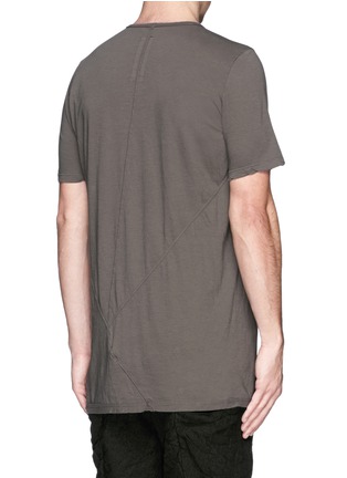 Back View - Click To Enlarge - RICK OWENS DRKSHDW - Irregular seam long T-shirt