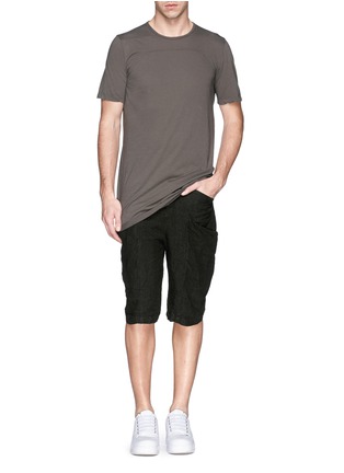 Figure View - Click To Enlarge - RICK OWENS DRKSHDW - Irregular seam long T-shirt