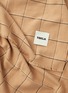 Detail View - Click To Enlarge - TEKLA - Tartan Fine Merino Wool Throw – Sand