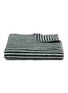 Main View - Click To Enlarge - TEKLA - Striped Organic Cotton Terry Bath Towel – Black/Mint