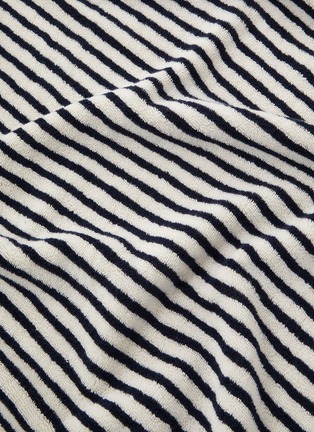Detail View - Click To Enlarge - TEKLA - Striped Organic Cotton Terry Bath Sheet – Sailor Stripes