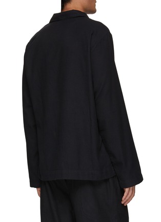  - TEKLA - Small Organic Cotton Flannel Pyjama Top – Black