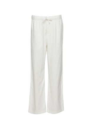 Main View - Click To Enlarge - TEKLA - Small Organic Cotton Flannel Pyjama Pants – Cream White