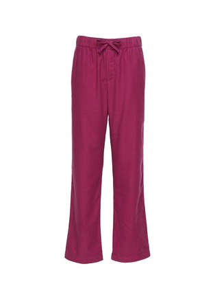 Main View - Click To Enlarge - TEKLA - Small Organic Cotton Flannel Pyjama Pants – Grape