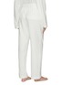 Back View - Click To Enlarge - TEKLA - Large Organic Cotton Flannel Pyjama Pants – Cream White