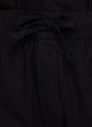  - TEKLA - Small Organic Cotton Flannel Pyjama Pants – Black