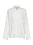 Main View - Click To Enlarge - TEKLA - Large Organic Cotton Flannel Pyjama Top – Cream White