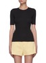 Main View - Click To Enlarge - RAG & BONE - The Essential' Elbow Sleeved Crewneck Organic Pima Cotton Blend Ribbed T-Shirt