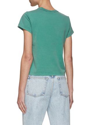 Back View - Click To Enlarge - T BY ALEXANDER WANG - STRUCTURED PUFF LOGO BOUND NECK SHRUNK T-SHIRT