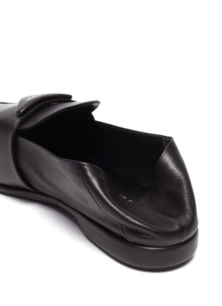  - PRADA - Collapsible Heel Square Toe Leather Loafers