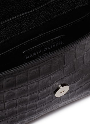Detail View - Click To Enlarge - MARIA OLIVER - Luisa' Matte Crocodile Leather Pouch
