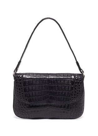 Main View - Click To Enlarge - MARIA OLIVER - Luisa' Matte Crocodile Leather Pouch