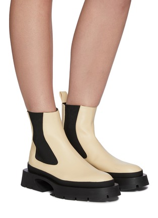 Figure View - Click To Enlarge - JIL SANDER - Platform Lug Sole Leather Chelsea Boots