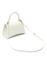BALENCIAGA - Hourglass' Shiny Box Calfskin Leather Top Handle Bag