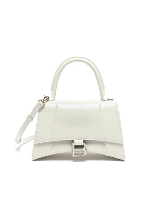 Main View - Click To Enlarge - BALENCIAGA - Hourglass' Shiny Box Calfskin Leather Top Handle Bag