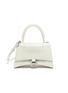 BALENCIAGA - Hourglass' Shiny Box Calfskin Leather Top Handle Bag
