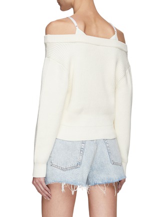 Back View - Click To Enlarge - T BY ALEXANDER WANG - V Neck Off Shoulder Camisole