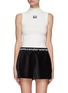 Main View - Click To Enlarge - T BY ALEXANDER WANG - Logo Mock Neck Bodycon Knit Tank Top