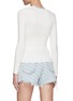 Back View - Click To Enlarge - T BY ALEXANDER WANG - Logo Jacquard Scoop Neck Bodycon Top