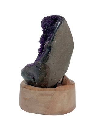 Detail View - Click To Enlarge - GIFT FROM EARTH - Amethyst Cluster with Wooden Stand 792g