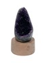 Main View - Click To Enlarge - GIFT FROM EARTH - Amethyst Cluster with Wooden Stand 792g