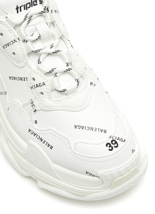 Detail View - Click To Enlarge - BALENCIAGA - All Over Logo Triple S Sneakers