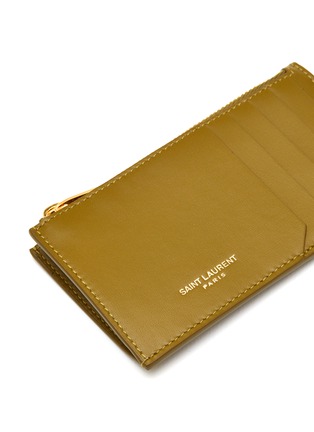 Detail View - Click To Enlarge - SAINT LAURENT - Matte Leather Card Case