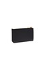 Figure View - Click To Enlarge - SAINT LAURENT - Gold Toned Logo Appliqued Gained Leather Cardholder