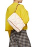 Front View - Click To Enlarge - MIU MIU - Metal Chain Quilted Nylon Shoulder Bag