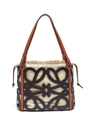 Main View - Click To Enlarge - LOEWE - Anagram Cut-Out Calfskin Small Tote
