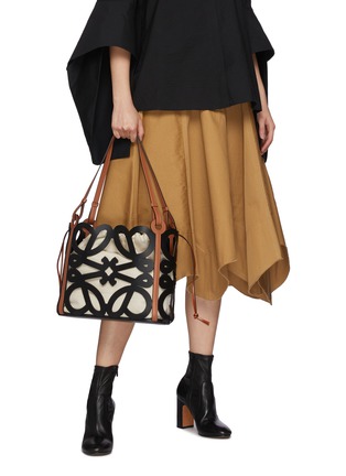 Figure View - Click To Enlarge - LOEWE - Anagram Cut-Out Calfskin Small Tote
