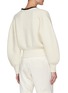 Back View - Click To Enlarge - ALEXANDER WANG - Scoop Neck Ruched Leather Trim Sweater