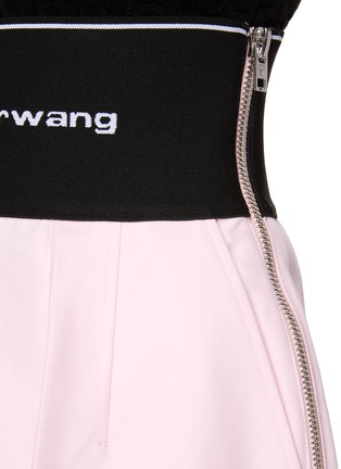  - ALEXANDERWANG - Safari' Logo Jacquard Waistband Pleated Shorts