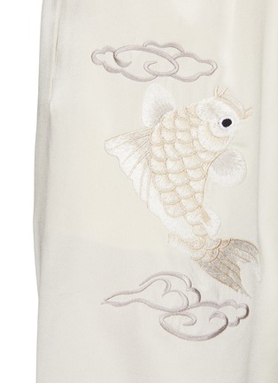  - ALEXANDER WANG - Koi Fish Embroidery Silk Shorts