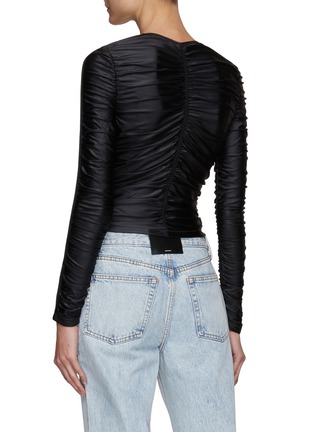 Back View - Click To Enlarge - ALEXANDER WANG - Snap Front Ruched Top