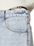  - ALEXANDER WANG - Diamante Logo Bikini Strap Mid Rise Denim Shorts