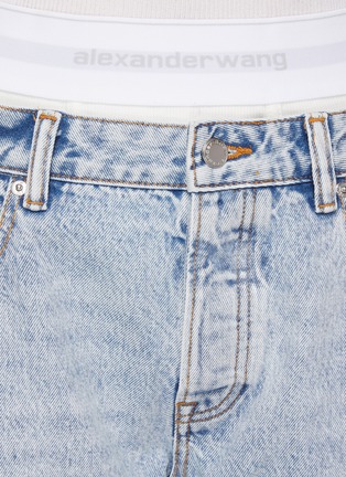  - ALEXANDER WANG - Logo Waistband Straight Leg Denim Jeans