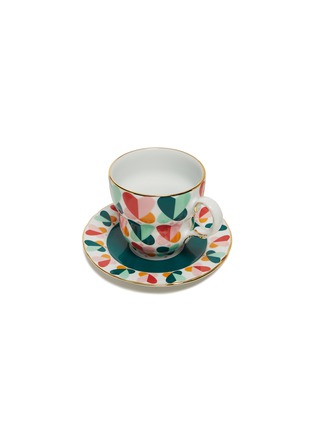Main View - Click To Enlarge - LA DOUBLEJ - Farfalle Butterfly Ring Print Porcelain Big Mama Cup And Saucer