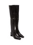 ALEXANDER WANG - Aldrich' Square Toe Over The Knee Leather Boots