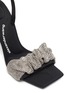 Detail View - Click To Enlarge - ALEXANDER WANG - Julie' Crystal Scrunchie Slingback Leather Sandals