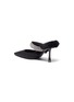  - ALEXANDER WANG - Grace' Clear Crystal Embellished Strap Furry Sole Mules