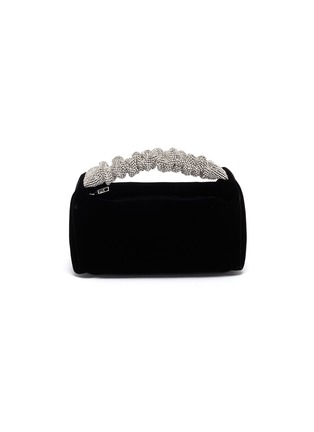 Main View - Click To Enlarge - ALEXANDER WANG - Velvet Crystal Scrunchie Handle Baguette Bag
