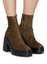 Figure View - Click To Enlarge - CLERGERIE - Nina' Suede Platform Ankle Boots