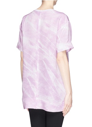 Back View - Click To Enlarge - HELMUT LANG - 'Terrene' marble print silk T-shirt