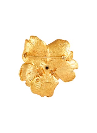 Figure View - Click To Enlarge - LANE CRAWFORD VINTAGE ACCESSORIES - AK Faux Pearl Gold Toned Floral Brooch