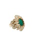 Main View - Click To Enlarge - LANE CRAWFORD VINTAGE ACCESSORIES - Panetta Green Centre Stone Diamanté Gold Toned Ring