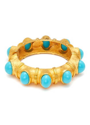 Main View - Click To Enlarge - LANE CRAWFORD VINTAGE ACCESSORIES - Geoffrey Beene Faux Turquoise Gold Toned Bracelet