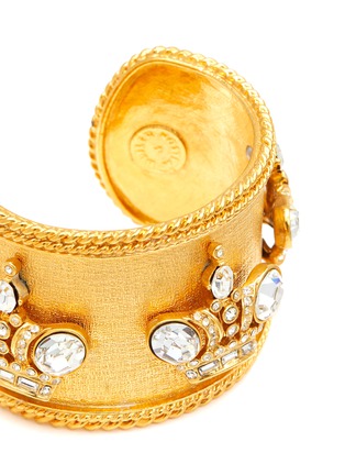 Detail View - Click To Enlarge - LANE CRAWFORD VINTAGE ACCESSORIES - Butler & Wilson Diamanté Crown Gold Toned Bracelet