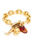 LANE CRAWFORD VINTAGE ACCESSORIES - Carolee Hats And Boots Charm Gold Toned Chain Link Bracelet